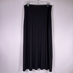 ECI Black Stretchy Maxi Skirt with Flowing Silhouette Size Large